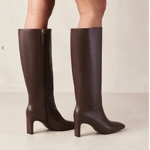Alohas Isabel Boots in Coffee Brown Leather